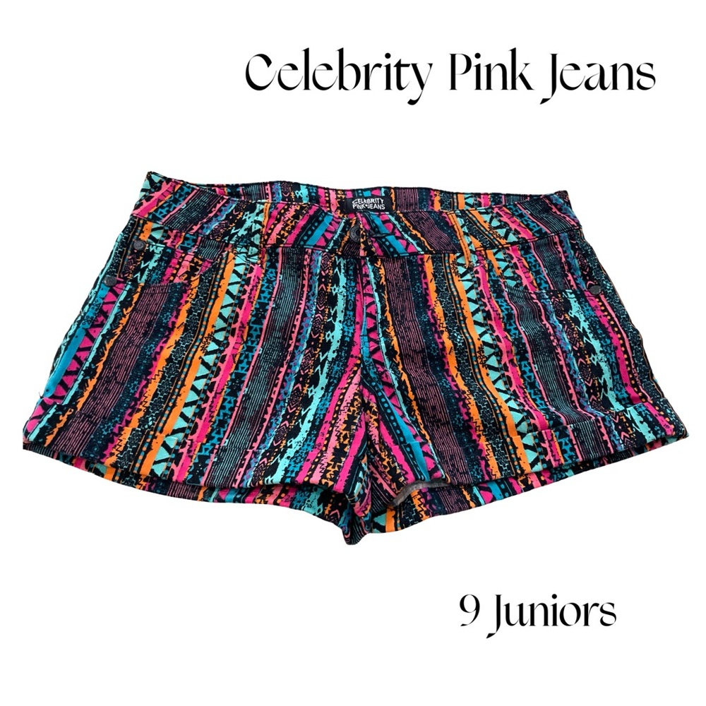 Celebrity Pink Multicolor Boho Shorts Size 9 Juniors NWOT - Picture 3 of 10